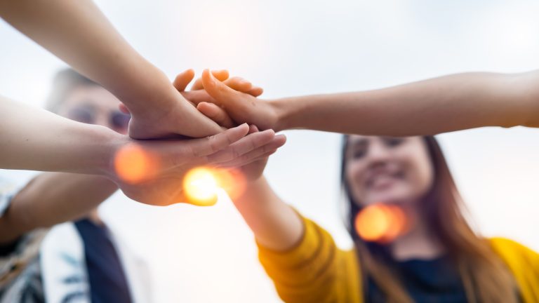 Panoramic Teamwork,empathy,partnership and Social connection in
